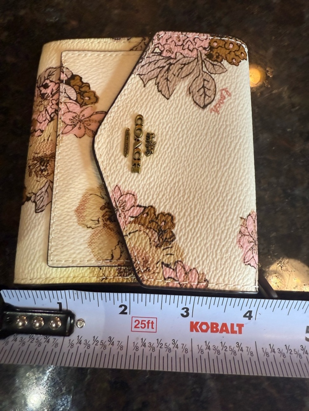 Coach Floral Envelope Trifold Wallet - Cream/Pink - Picture 14 of 15